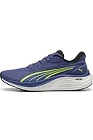 PUMA Heren Electrify Nitro 4 Road Running Schoen, Blauw Kristal-Geel Alert, 8 UK, , 42 EU