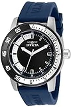 Invicta Specialty 34013 Heren Horloge - Waterdicht - Analoog - Quartz Uurwerk - Roestvrij Staal met zwarte Wijzerplaat - 45mm