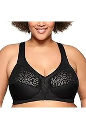 Glamorise Grote maten plus size MagicLift Racer-rugbeha met voorsluiting zonder beugel nr. 1206, , 105I