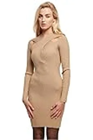 Urban classics Damen Kleid Ladies Crossed Rib Knit Dress M