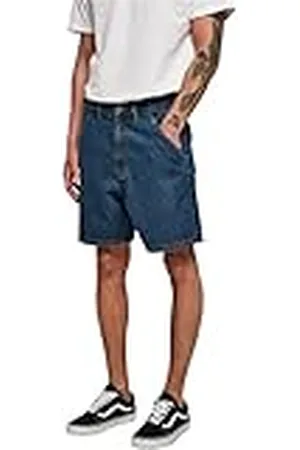 Urban classics Heren Organic Denim Bermuda Shorts Klassieke Shorts, , 28