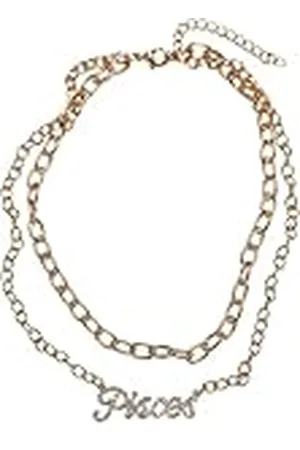 Urban classics Uniseks halsketting Diamond Zodiac gouden halsketting, kleur , maat één maat