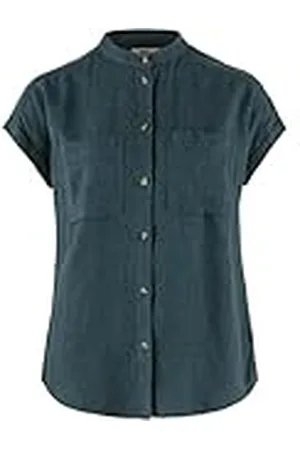 Fjällräven Fjallraven 14600160-570 Övik Hemp Shirt SS W Shirt Dames Mountain Blue Maat L, , L