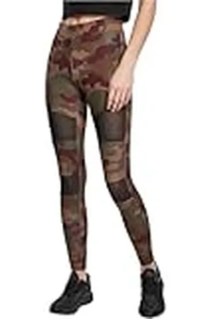 Urban classics Dames Leggings Ladies Camo Tech Mesh, , L