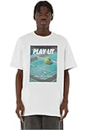 Mister Tee Heren T-shirt PlayLit Heavy Oversize Tee, Print T-shirt voor Mannen, Graphic T-Shirt, Streetwear, , 4XL