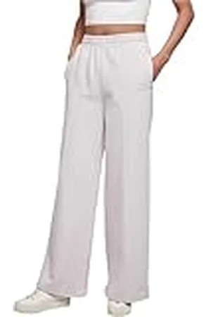 Urban classics Joggingbroek voor dames met sierplooi voor en achter, sweatpants met elastische tailleband en brede pijpen, maat XS tot 5XL, , XXL