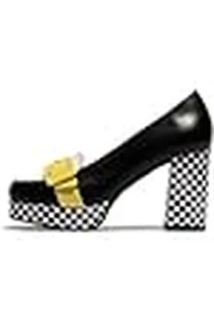 Fly London ELLO242FLY Pumps voor dames, zwart/wit/citroen, 8 UK, , 41 EU