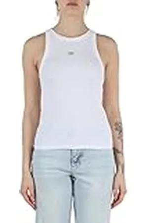 Calvin Klein CK JEANS Dames geweven label rib tank top J20J225302, , M, , M
