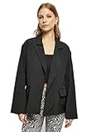 Urban classics Dames oversized crinkle nylon blazer jas, , S, , S