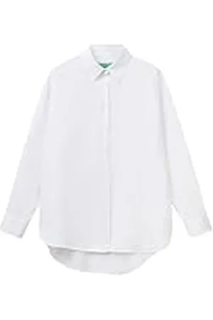 Benetton Shirt 5BMLDQ02U, wit optisch 101, L dames, , L