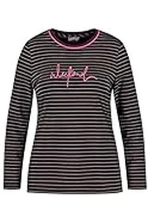 Samoon Damesshirt met lange, , M