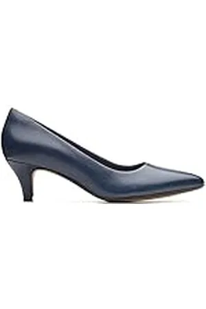Clarks Linvale Jerica Pumps voor dames, marineblauw leer, 41 EU