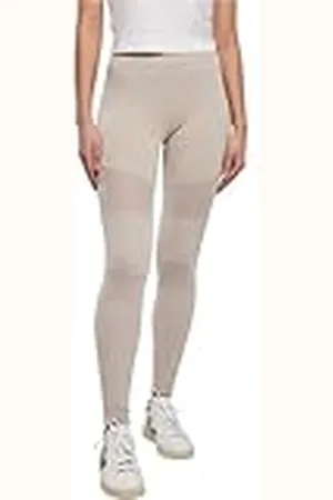 Urban classics Dames Tech Mesh Leggings, Heet grijs, XXL
