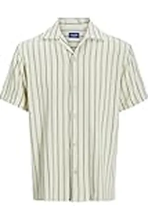 JACK & JONES Jorcoba Stripe Resort Shirt Ss Sn, , XXL