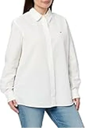 Tommy Hilfiger Dames TJW RLX LINNEN SHIRT L/S Shirt, wit, S, , S