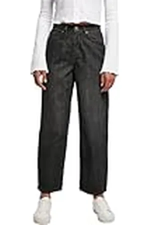 Urban classics Dames Dames High Waist Wide Leg Cropped Denim Pants, , 28