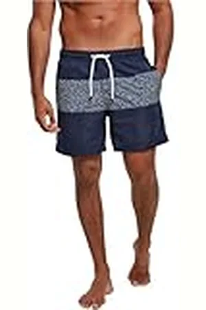 Urban classics Zwemshort voor heren, halfhoog blokpatroon, zwembroek, , S