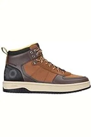 HUGO BOSS Kilian Hito Hightop sneakers voor heren van verschillende materialen met binnenvoering van kunstbont, , 45 EU