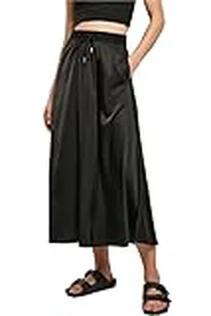Urban classics Dames Dames Dames Satijnen Midi Rok, , M