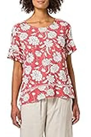 Blue Seven Damesblouse met alloverprint, ronde hals, , 42