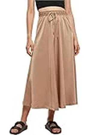 Urban classics Satijnen midi-rok voor dames, , XS