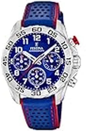 Festina Kwartshorloge voor jongens met leren armband F20458/2, , armband