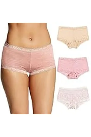 Maidenform Dames 3-Pack One Fab Fit Boyshort Kant Slipje Jongen Korte Slipje, , M