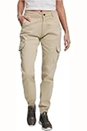 Urban classics Cargobroek voor dames, hoge taille, cargo-broek met opgestikte zakken, verkrijgbaar in vele kleuren, maten 26-34, , 29