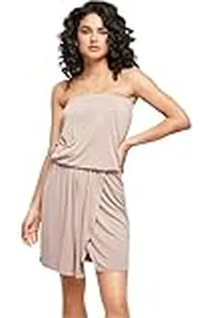 Urban classics Korte bandeaujurk voor dames, korte bandeaujurk, casual jurk, , XS
