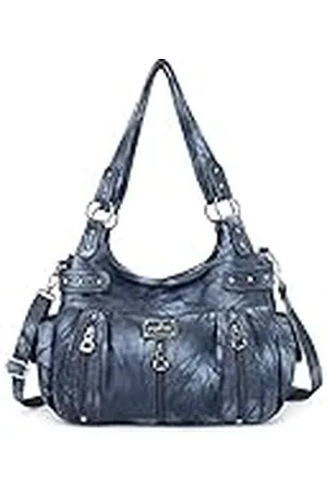 angel kiss Angelkiss grote portemonnees en handtassen voor vrouwen gewassen kunstleer crossbody hobo tas schouder handtas draagtas, , X-Large