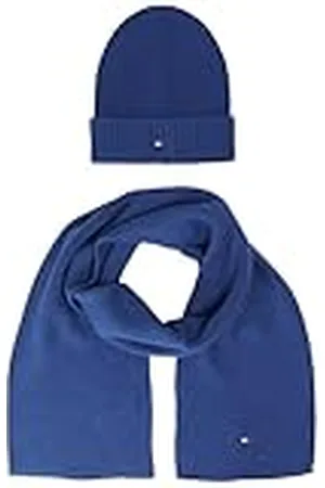 Tommy Hilfiger Kid kleine vlag GIFTPACK beanie+sjaal AU0AU01937 Gift Pack, blauw (blauwe inkt), S-M, , S-M