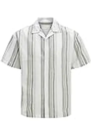 JACK & JONES Jprccsummer Stripe Resort S/S Shirt Sn, , XXL