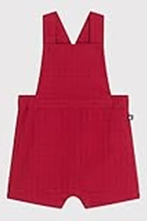 Petit Bateau Korte overalls voor meisjes, , 12 Maanden
