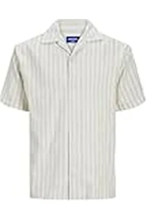 JACK & JONES Jorcoba Stripe Resort Shirt Ss Sn voor heren, , M