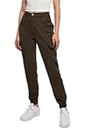 Urban classics Cargobroek voor dames, hoge taille, cargo-broek met opgestikte zakken, verkrijgbaar in vele kleuren, maten 26-34, , 26