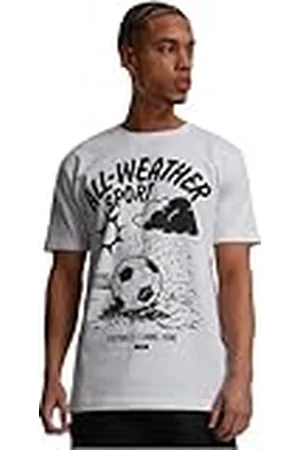 Merchcode Heren T-shirt Footballs Coming Home All Weather Sports Tee, regular fit, katoen 100%, L, , L