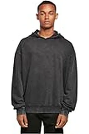 Build Your Brand Heren Acid Washed Oversized Hoodie Hoodie Trui, , XXL