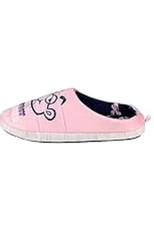 THE PINK PANTHER La Panther Pantoffels, en zwart, open design, maat 40-41, pantoffels van polyester en TPR, design met panter, origineel design in Spanje, , 40/41 EU