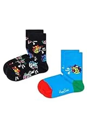 Happy Socks Unisex Baby 2-Pack Kids Tiger Socks, , 0-12M (2-pack)