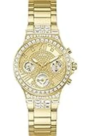 Guess 36mm Multifunctioneel Glitz Dial horloge met kristallen, , Eén maat, Quartz Horloge