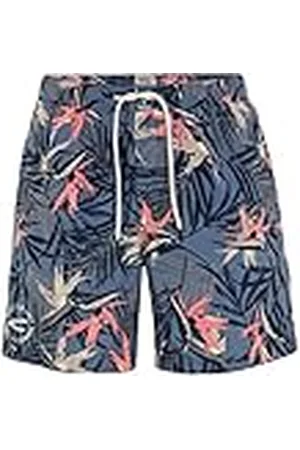 Camel Active Heren 490145/1F26 Boardshorts, Multicolour Leaves A, L, , L