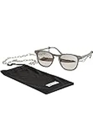Urban classics Unisex zonnebril met ketting "Arthur" met UV-bescherming factor 400, verkrijgbaar in zwart en grijs, , One Size