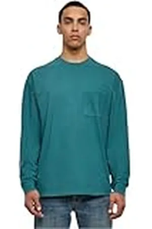 Urban classics Heren Pigment Dyed Pocket Longsleeve T-shirt, , S