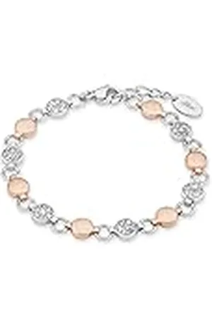 QS by s.Oliver Armband roestvrijstaal damesarmsieraad, met kristal, 18+3 cm, , wordt geleverd in geschenkverpakking, 9239443