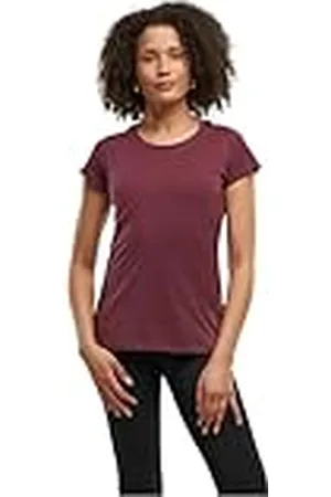 Build Your Brand Basic T-shirt voor dames, korte mouwen, ronde hals, van katoen, verkrijgbaar in vele kleuren, maten XS-5XL, , 4XL