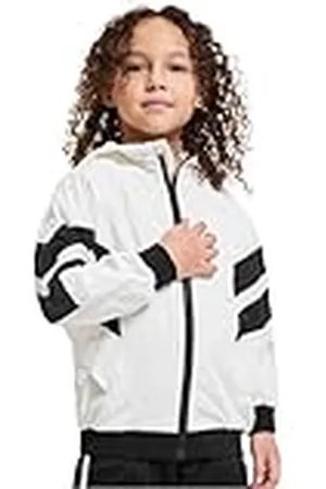 Urban classics Damesjack Girls Crinkle Batwing Jacket, sportjas, met vleermuismouwen, verkrijgbaar in 3 kleuren, maten 110/116-158/164, , 146/152 cm