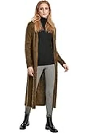 Urban classics Gebreid damesvest met capuchon, knielange jas voor vrouwen, in 5 kleuren, maten XS - 5XL, , XS