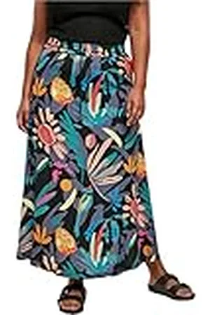 Urban classics Damesrok Viscose Midi Skirt, lange rok van viscose voor vrouwen, verkrijgbaar in vele kleuren, maten XS - 5XL, , S