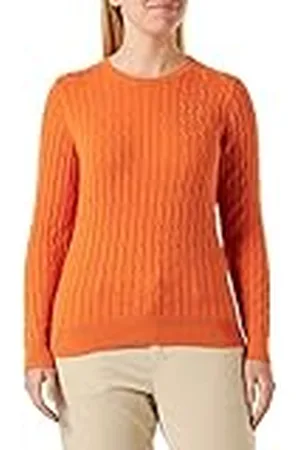 GANT Dames Stretch Katoen Cable C-Neck Trui, , Standaard, , L