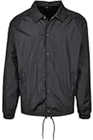 Build Your Brand Herenjas met drukknoopsluiting en kraag Coach Jacket, windbreaker voor mannen verkrijgbaar in vele kleuren, maten XS - 5XL, , XXL